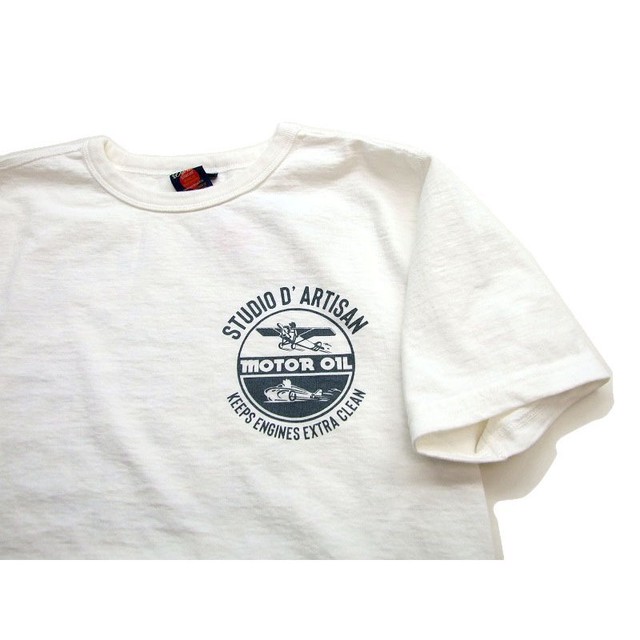 ダルチザン 吊り編みtシャツ 21 日本製 Tシャツ Motor Oil プリント半袖tシャツ 8027b メンズ アメカジtシャツ Studio D Artisan K2select