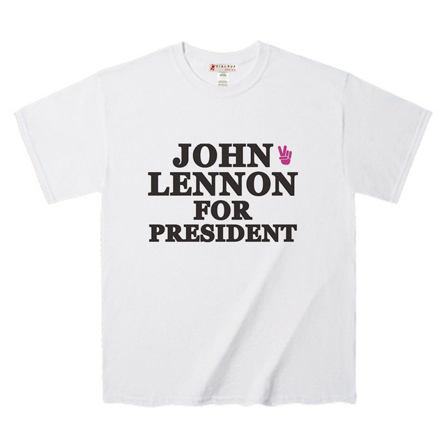 T258 ｔシャツ ジョン レノンを大統領に メッセージtee 1012