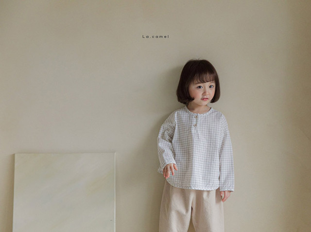 即納 May Shirts 韓国子供服 チェックシャツ ヘンリーネックシャツ La Camel こどもふく Select Shop Yourcloset 韓国子供服 海外子供服