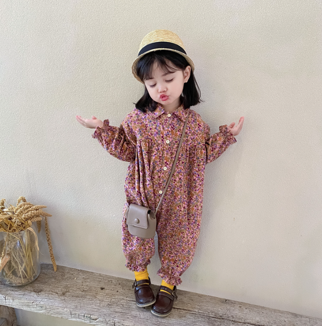 Rompers 花柄 ロンパース 女の子 80 130cm Lovely Baby子供服 可爱い キッズ Coolkids