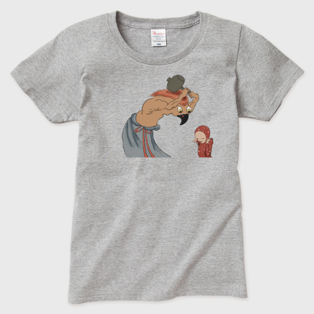 じならしt グレー Tシャツ レディース グレー レディース Sサイズ トナー熱転写 Yorimashi Shop