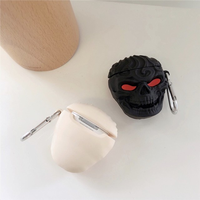 Airpods Pro 第一世代 第二世代 骸骨 デビル 悪魔 パンク ダーク クール 耐衝撃 イヤフォングッズ アクセサリー そのまま充電可 メンズ イヤホンケース 収納ケース プレゼント エアーポッズケース Laff Store 会社情報 納期の確認をお願いします