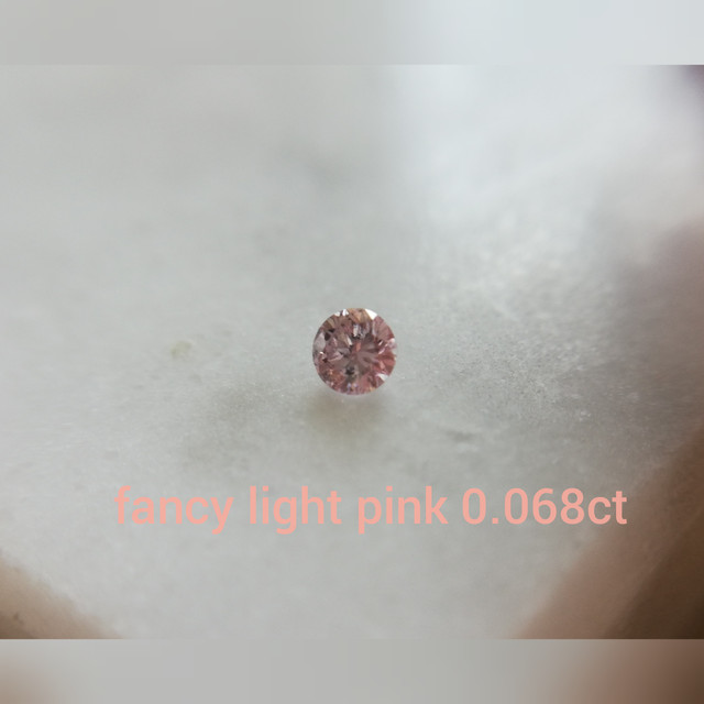 ピンクダイヤモンドルース 0 068ct Fancy Light Pink Si2 Cgl Fancy Color