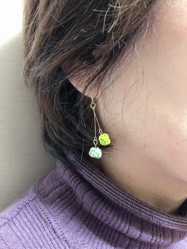 水引 揺れるピアス Thankyu