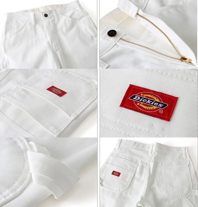 28インチ Dickies ディッキーズ ペインターパンツ ホワイト ジーンズ 大きいサイズ メンズ レディース シニア Usaモデル タルサタイム Tulsa Time オーバーオール ペインターの通販
