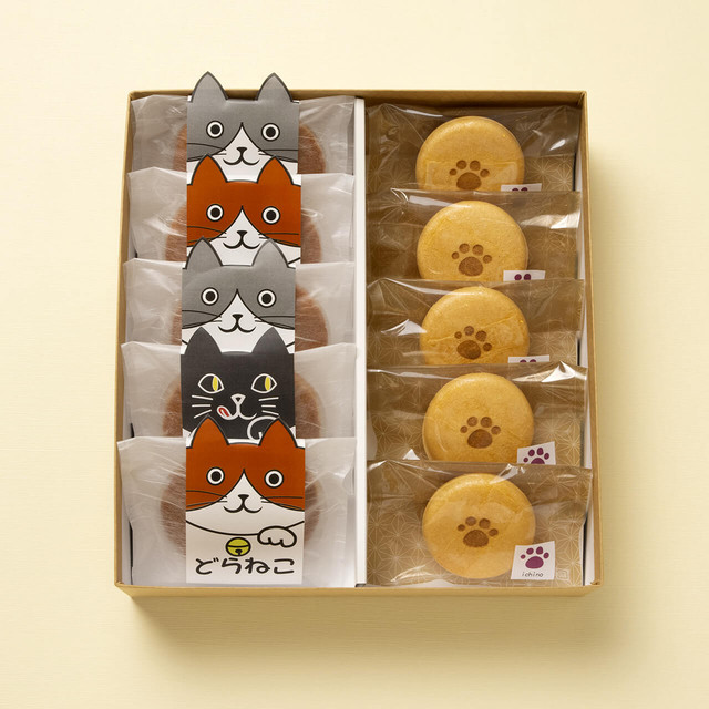 ねこどら焼き(5個入り)・ねこ最中(5個入り)