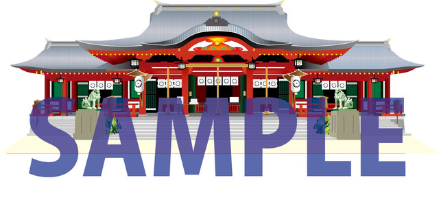 Japan Image 神社 イラスト 背景