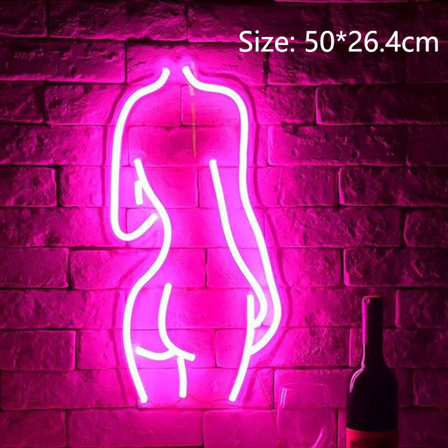 特大 Ledライト ネオンサイン 看板 セクシー 美女 女性 体 シルエット ピンク インテリア ディスプレイ 輸入雑貨 エコ おしゃれ アート Hachinohe Base 1518