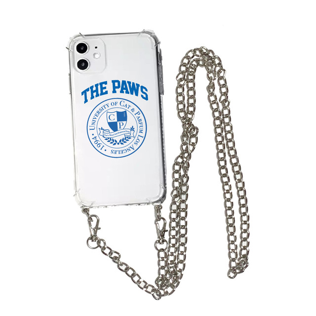 【Cat & Parfum】THE PAWS Clear TPU iPhone Case with chain