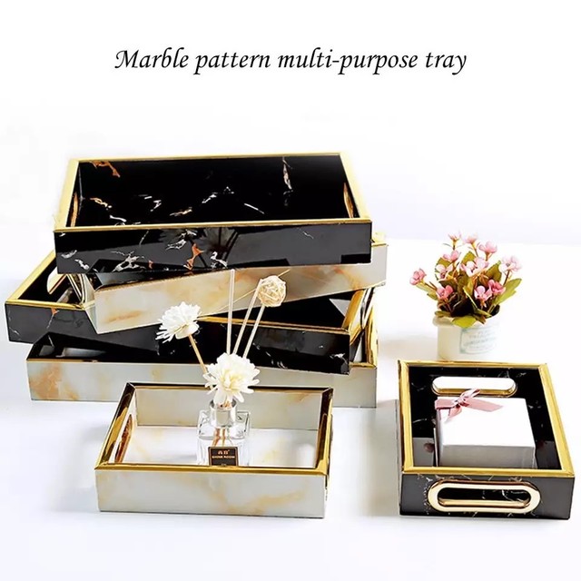 大理石柄トレイm インテリア小物収納おしゃれ 海外 Lilmy