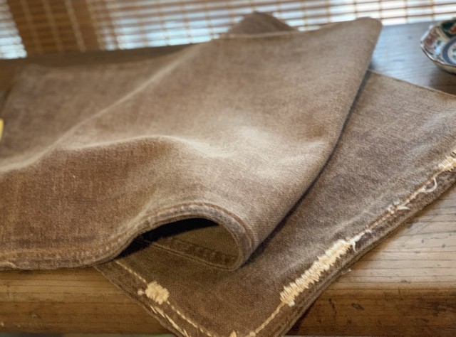 古布 使い込まれた酒袋 木綿 柿渋 1 粋屋 Ikiya 古布 アンティークキモノ 古道具