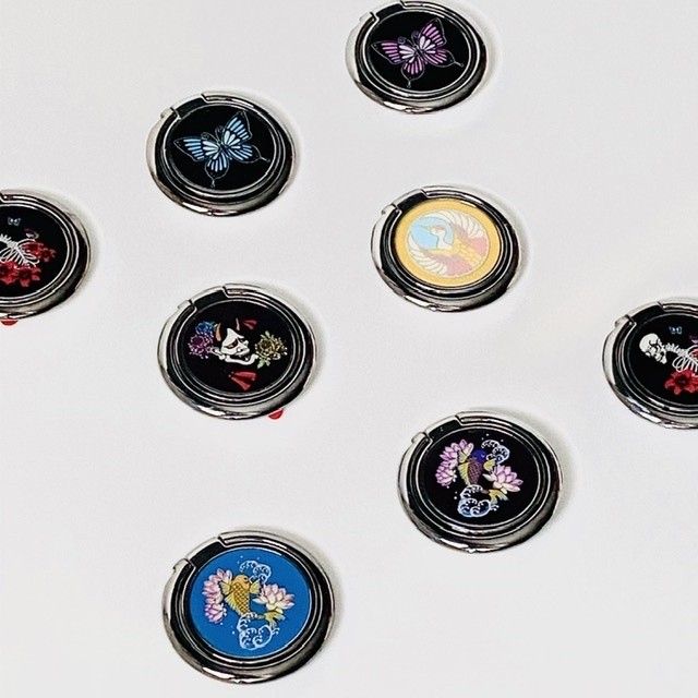 新作 かっこいい スマホリング バンガーリング 即納 般若 和rock Origami