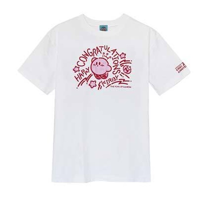 星のカービィ Congratulations Tシャツ (ホワイト) / THE KING OF GAMES