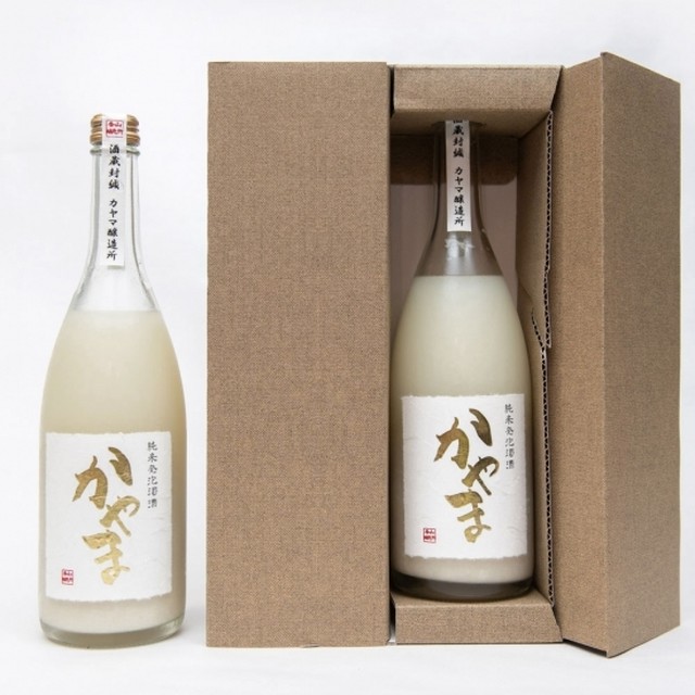 純米発泡濁酒かやま(箱入)2本セット