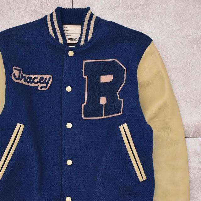 HOUSTON wool & leather award jacket / stadium jumper