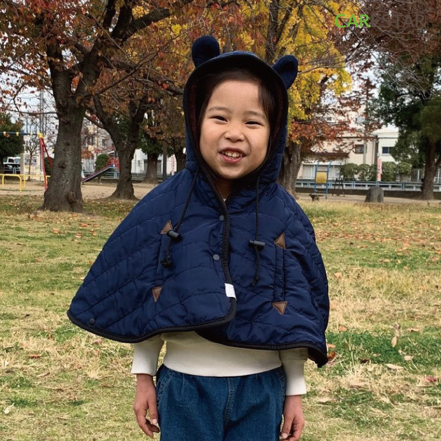 蓄熱素材であったかい ベビー キッズ ケープ ポンチョ 防寒 自転車 かわいい ハグウェア Carestar Carestar 蓄熱素材であったかい ベビー キッズ ケープ ポンチョ 防寒 自転車 かわいい ハグウェア Carestar Carestar