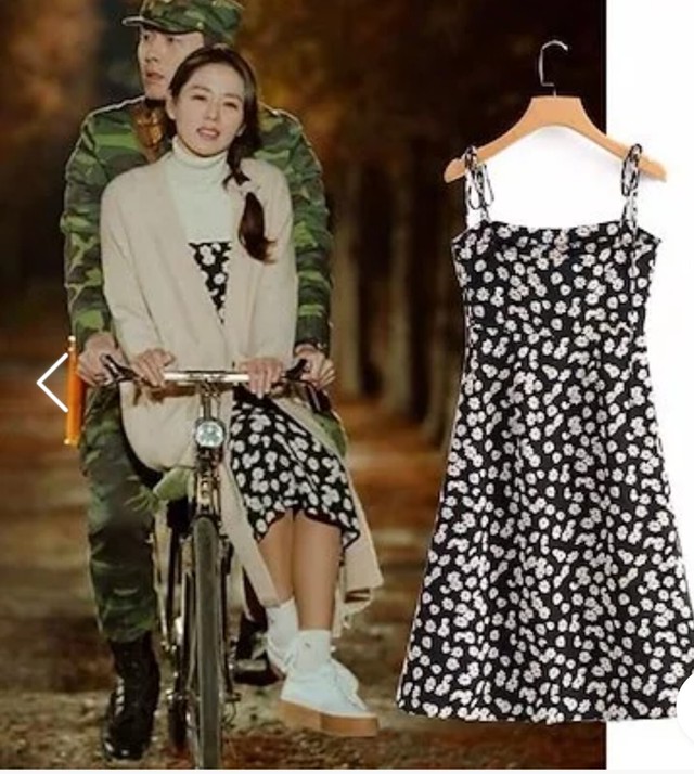 日本未発売 愛の不時着 韓国ドラマ ビュスチェ ひもナシデイジーの花 ワンピース ソンイェジン着用商品 トレンド服 韓国ファッション オルチャンファッション 素敵なレディース服たくさん Fitting You