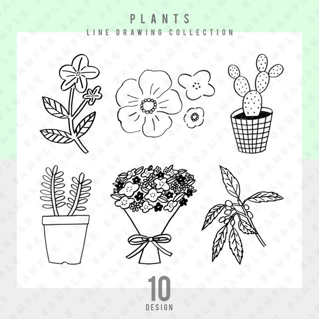 シンプル Plants 10点セット Tiny Design Store