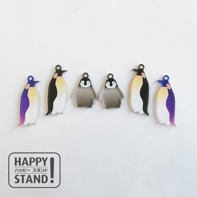 ペンギン親子 アクリルチャーム Happystand