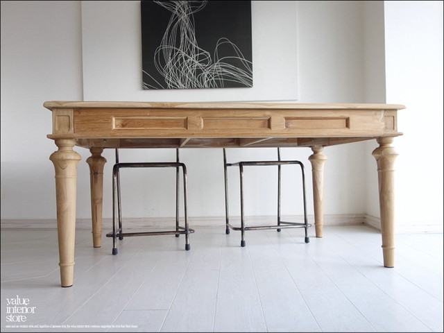 チーク総無垢 ダイニングテーブルeuntin 食卓テーブル デスク 手作り 机 シンプル ナチュラル 送料無料 世界三大銘木 W150 D90cm Valuestore