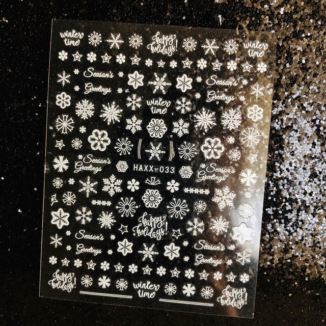 ネイルシール雪の結晶 スノーフレーク クリスマスe Disco Base Shop