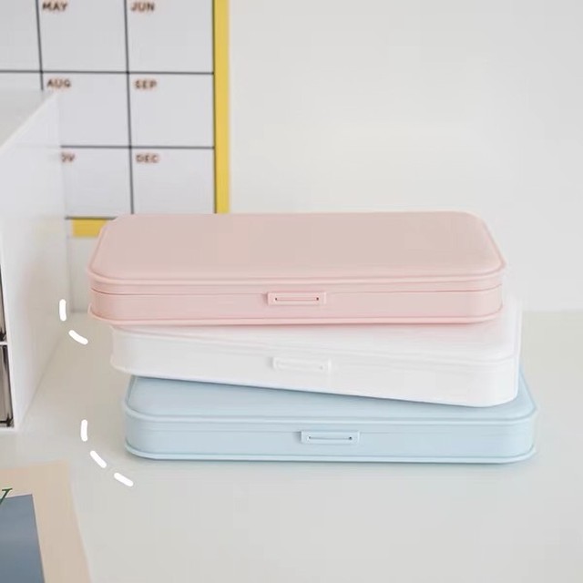 パステルカラーペンケース 収納 ドレッサー コスメボックス コンパクト 韓国インテリア 韓国雑貨 収納 White Style 北欧インテリア 韓国発 韓国インテリア ホワイトインテリア モノトーン スタイリッシュ
