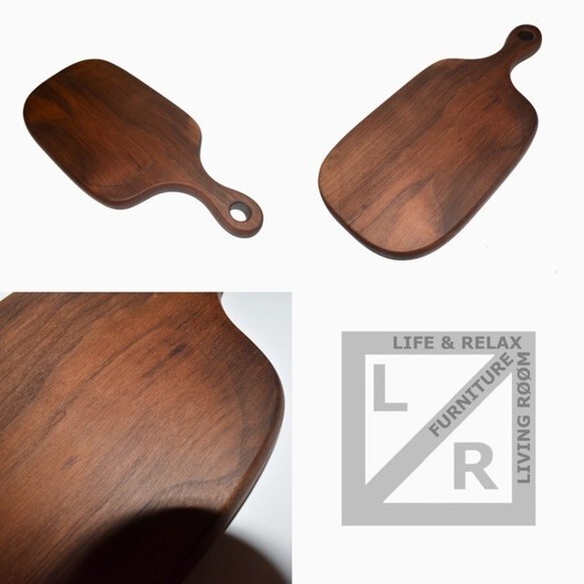 受注生産 職人手作り 北欧 ウォールナット 無垢材 木製プレート パレット まな板 ブレッドボード 木目 天然木 エコ 687 Lr Furniture