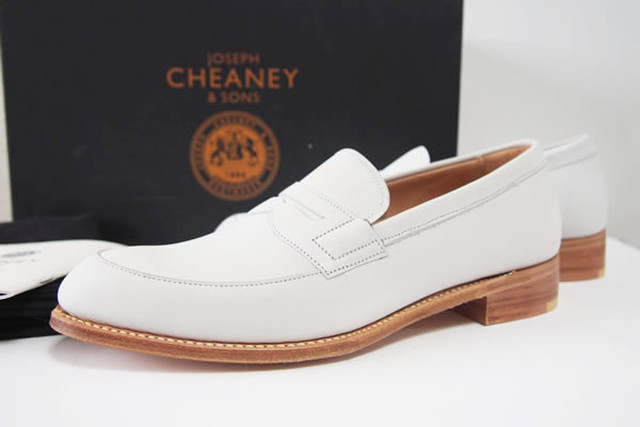 ジョセフチーニー Joseph Cheaney ホワイトヌバックローファー Bonnie White Nubuck 5793 93 Uk5d レディース 鳩目堂 Base支店