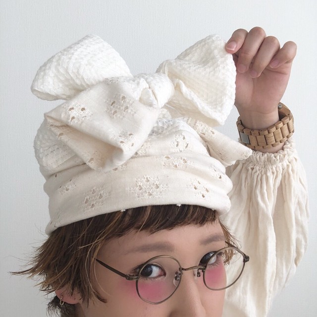 ホイップ Good Night リボンニットキャップ Yuka Haseyama Yuka Haseyama Online Shop