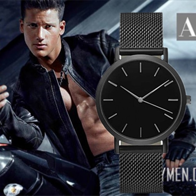 男性フルスチールクォーツ時計メンズファッションホットウォッチブラックゴールドシルバー男性relojes Masculinoドロップシッピングアナログ 腕時計 White Braverybase