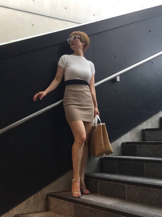 スリムフィットニットミニワンピース Koi