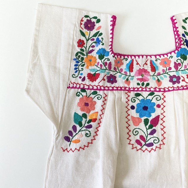 メキシコ刺繍 キッズワンピース100 Pinata ピニャータ メキシコ刺繍と服飾小物のお店 メキシコ刺繍 キッズワンピース100 Pinata ピニャータ メキシコ刺繍と服飾小物のお店