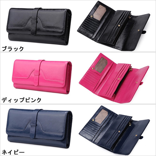 本革財布 牛革 長財布 レディース財布 婦人財布 ロングウォレット Shimashop
