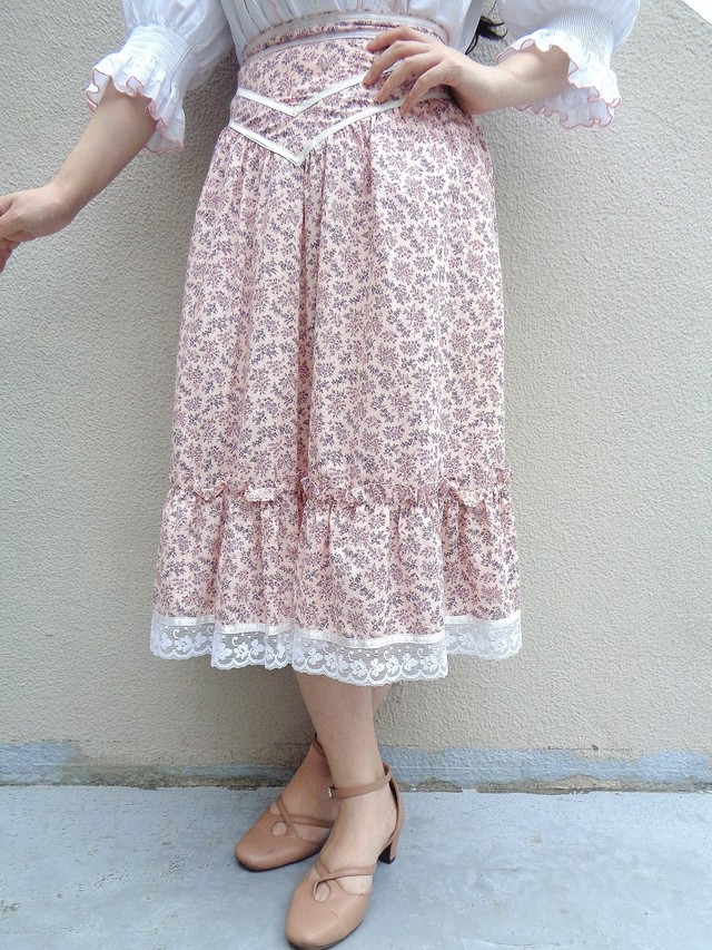 Gunne Sax Small Floral Skirt ガニーサックス小花柄スカート Little Trip To Heaven