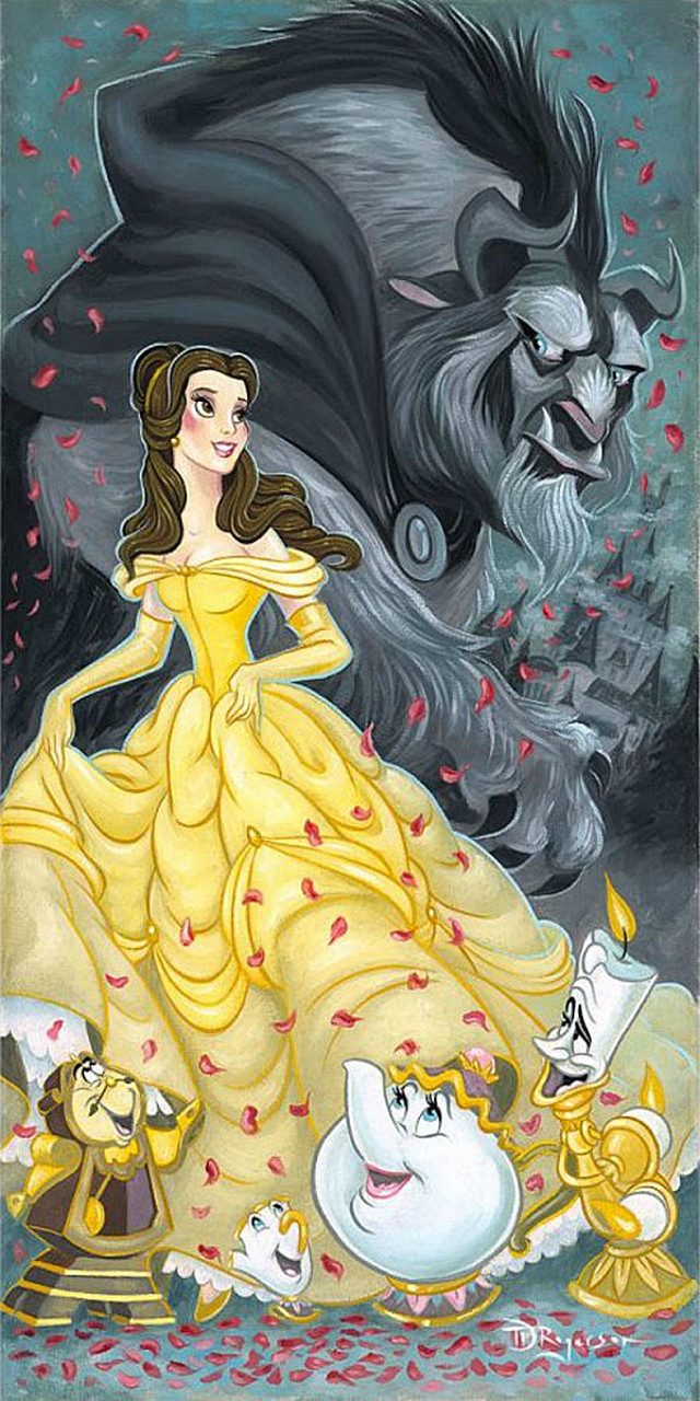 美女と野獣 ディズニー絵画 ポスター