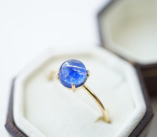 ラピスラズリ ルチルクォーツのリング Orage
