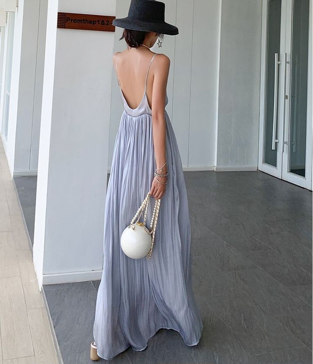 悪化する 病気の 意気消沈した バック オープン ドレス Seetmetal Nimbari Net