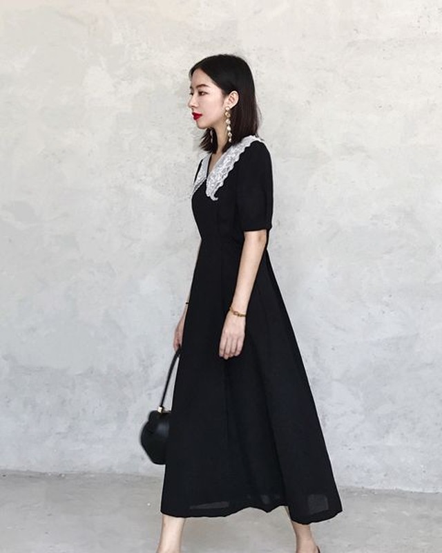 ロングドレス 黒 ドレス ワンピース 黒 フォーマル ワンピース 大きいサイズ お呼ばれ ワンピース 入学式 Vネック Jm4322 ワンピの里