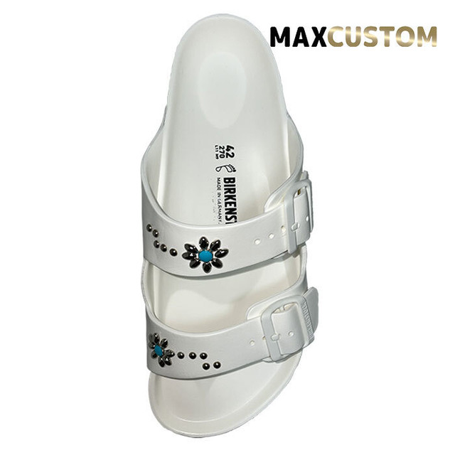 Birkenstock ビルケンシュトック カスタム サンダル アリゾナ 白 ホワイト Arizona Eva メンズ レディース クロックス カスタム専門店 Maxcustom