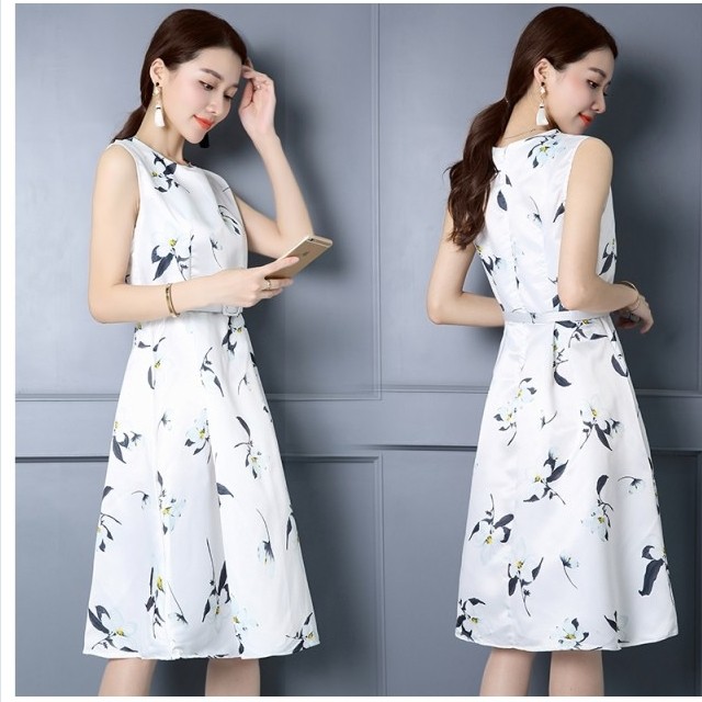 ボートネック ワンピース ワンピース ノースリーブ ワンピ リボン ミモレ丈 ひざ丈 レディース リゾート ボートネック Basecamp49