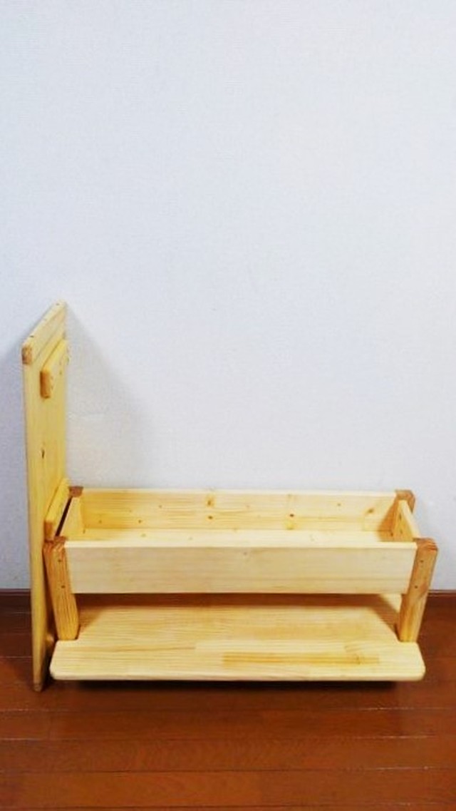 キッズチェア 収納付きベンチ 足置き 棚付き Alegria