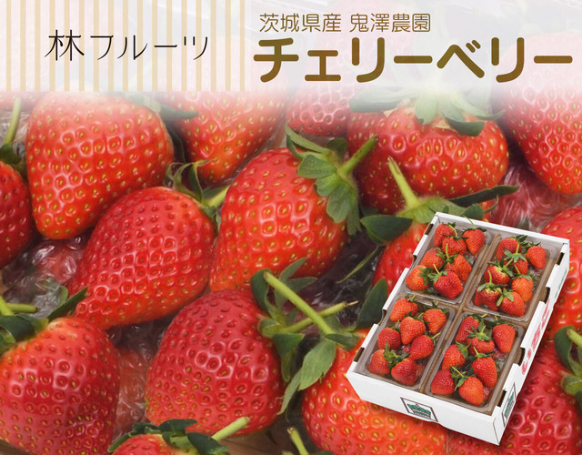 鬼澤農園 チェリーベリー〔送料無料、チェリーベリー、とちおとめ、つる付きとちおとめ、いちご、苺、鬼澤農園、詰め合わせ、贈答用〕
