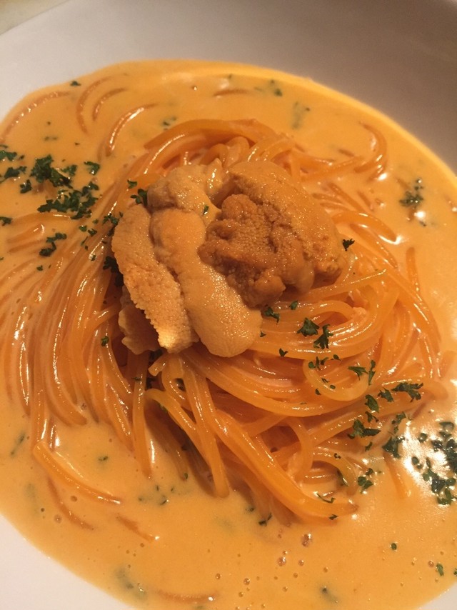 生うにのクリームパスタ ウニのクリームとウニと乾麺パスタ100グラムセット Italian Bar Pieno