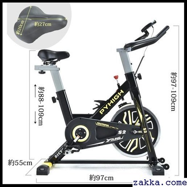 Pyhigh 自転車 トレーニング 室内 運動バイク トレーニングマシン 有酸素運動 エクササイズバイク 室内 バイク ダイエット器具 家庭用 フィットネスバイク 本格的トレーニング 16kgホイール スピンパイク 静音 エアロバイク 464 Kkk