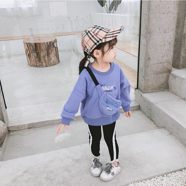 韓国ファッション 子供服 ロゴスウェット バッグ付き Viviana ヴィヴィアナ