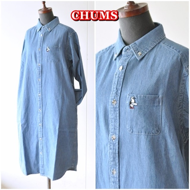 Chums チャムス デニムシャツワンピース レディース 女性用 シャツワンピ ｃｈ１８ １１５４ Bluelineshop