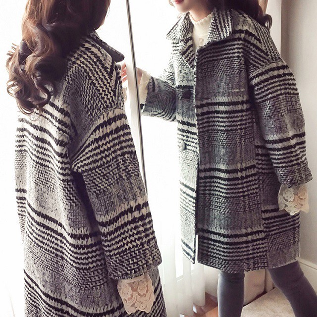 グレンチェック ステンカラー ハーフコート ショートコート 千鳥 秋服 冬服 キルティング アウター 通勤 トレンド S L レディース A0008 Aeka Clothet For Worker