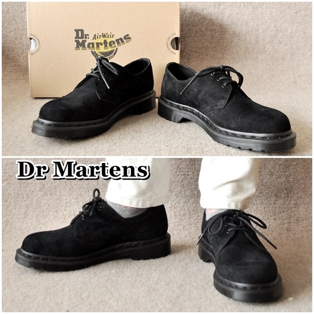 ドクターマーチン Drmartens 1461mono ヌバックシューズ メンズ レザーシューズ ３ホール ２５６９９００１ 起毛 Bluelineshop