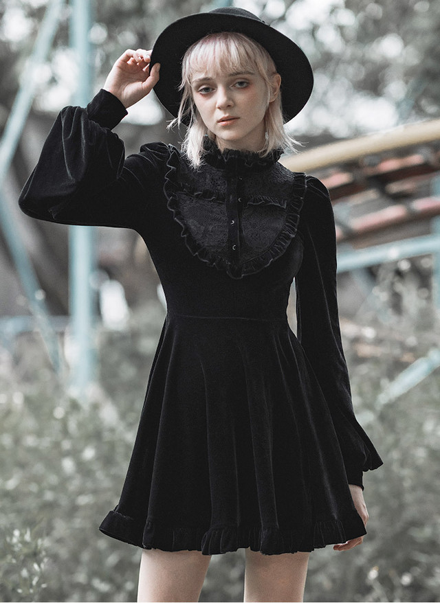 ゴスロリ ロリータ ワンピース ワンピ パンク V系 ミニスカート ブラック Gl 19 Benectgoth