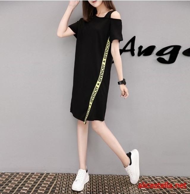 夏 韓国 女子 ドレス 半袖 韓国ファッション Rp Alicestella